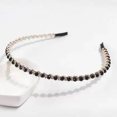 Fashion Women Hair Hoop Ladies Crystal Rhinestone Pearl Hairband Headband Head Piece Hair Band Accessories