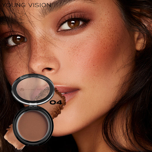 Polvo Bronceador Mate Sedoso para Fijar Maquillaje, Contorno Facial, Larga Duración, Corrector 3D, Paleta de Sombras para Contorno Profundo de Nariz