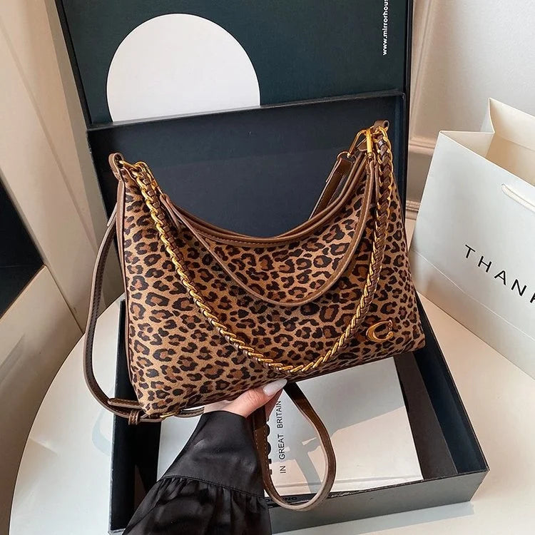 Bolso bandolero para mujer Ele, retro, mate, con cadena, versátil, para uso diario, para una sola persona