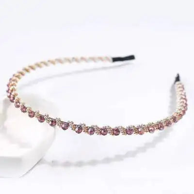 Fashion Women Hair Hoop Ladies Crystal Rhinestone Pearl Hairband Headband Head Piece Hair Band Accessories