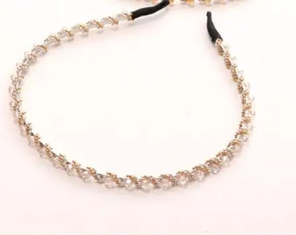 Fashion Women Hair Hoop Ladies Crystal Rhinestone Pearl Hairband Headband Head Piece Hair Band Accessories