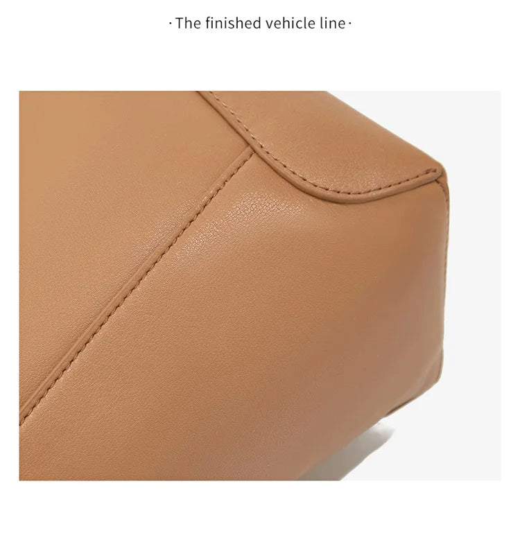 FOXER 2026 New Women's Bucket Bag Split Leather Large Capacity Tote Bag Female Crossbody Bag Commuter Shoulder Bag