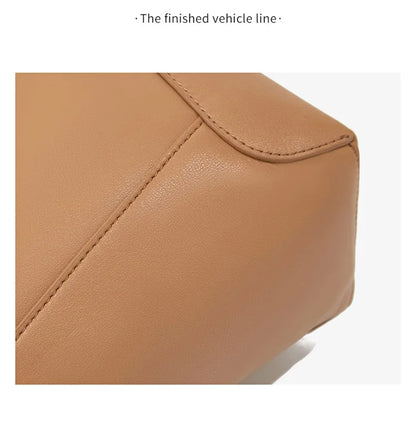 FOXER 2026 New Women's Bucket Bag Split Leather Large Capacity Tote Bag Female Crossbody Bag Commuter Shoulder Bag