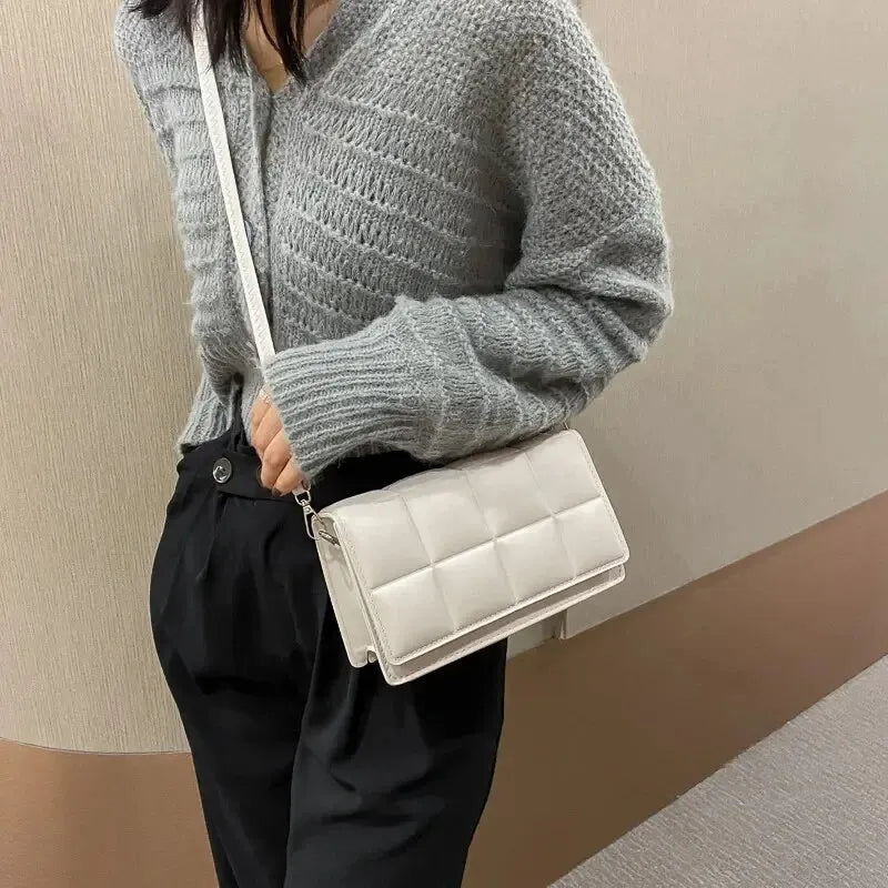 Bolso de Hombro para Mujer de Marca de Moda, Pequeño, de Cuero PU, Bandolera Femenina, Tendencia Clásica, Bolso de Mano para Mujer