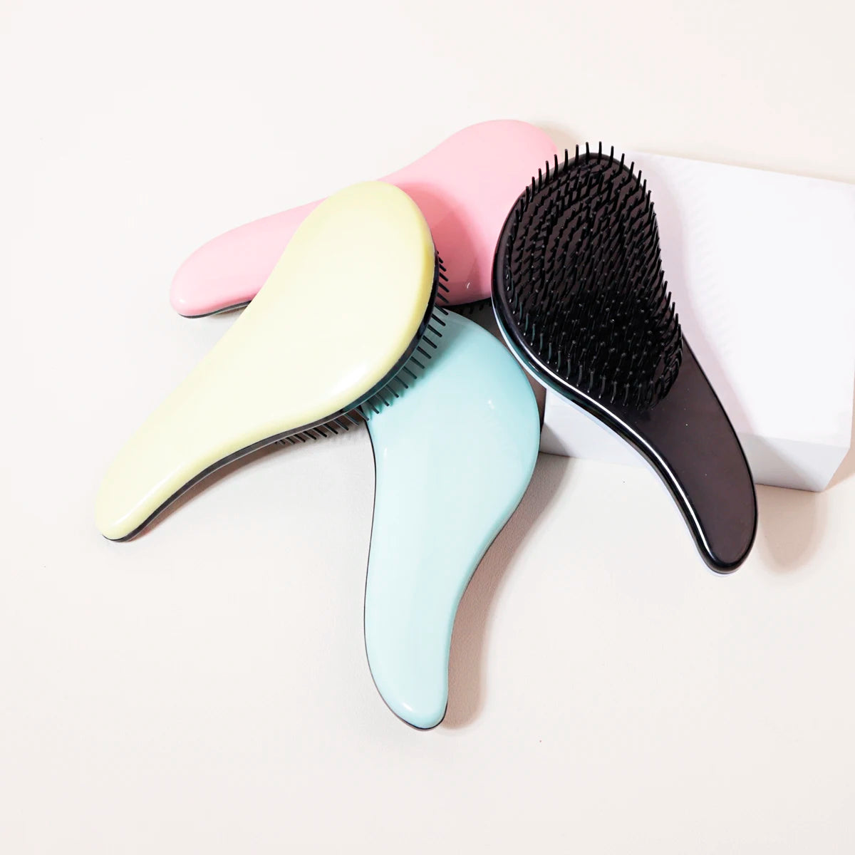 Cepillo de masaje antiestático, cepillo enrollador de ducha para masaje, cepillo para cabello mojado y rizado, herramienta de peluquería de salón