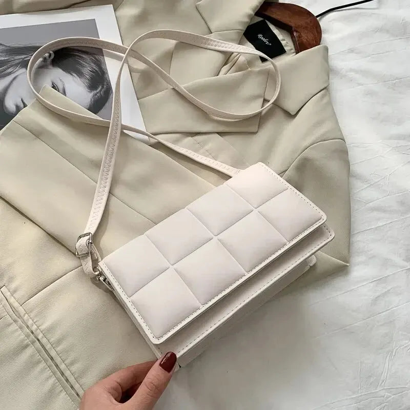 Bolso de Hombro para Mujer de Marca de Moda, Pequeño, de Cuero PU, Bandolera Femenina, Tendencia Clásica, Bolso de Mano para Mujer