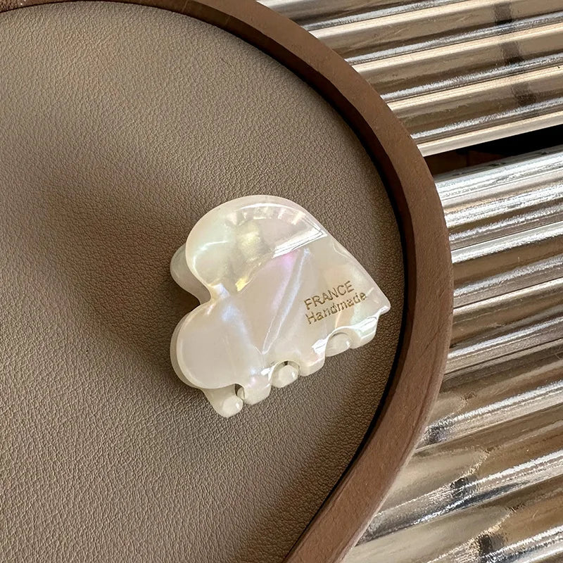Clip de cabello pequeño en forma de corazón colorido 3.5 cm Pequeña pinza de cabello acetato pinzas de cabello delicadas para chicas Accesorios de cabello para mujeres