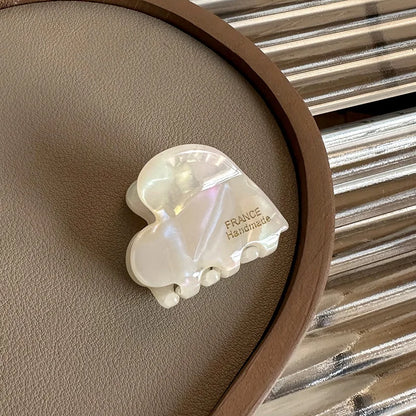 Clip de cabello pequeño en forma de corazón colorido 3.5 cm Pequeña pinza de cabello acetato pinzas de cabello delicadas para chicas Accesorios de cabello para mujeres