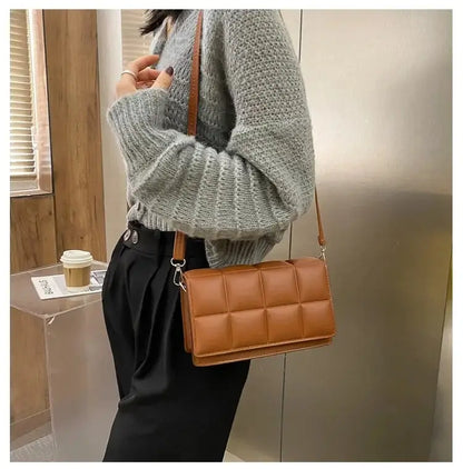 Bolso de Hombro para Mujer de Marca de Moda, Pequeño, de Cuero PU, Bandolera Femenina, Tendencia Clásica, Bolso de Mano para Mujer