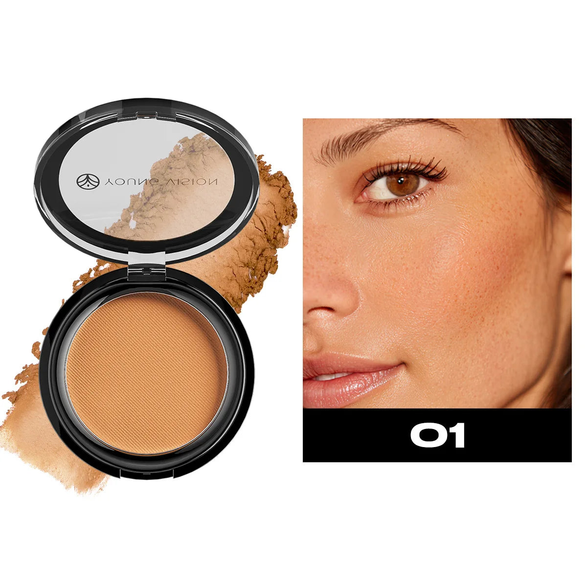 Polvo Bronceador Mate Sedoso para Fijar Maquillaje, Contorno Facial, Larga Duración, Corrector 3D, Paleta de Sombras para Contorno Profundo de Nariz