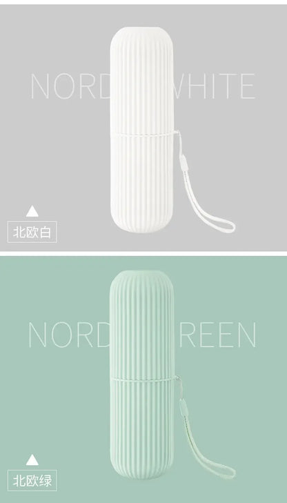Estuche protector portátil para pasta de dientes y cepillo de dientes, caja de almacenamiento para viajes y camping, protege el cepillo de dientes y la pasta de dientes de la suciedad y los daños