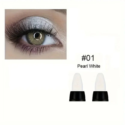 16 colores de delineadores metálicos en lápiz, con colores brillantes, maquillaje resistente al agua y de larga duración para los ojos