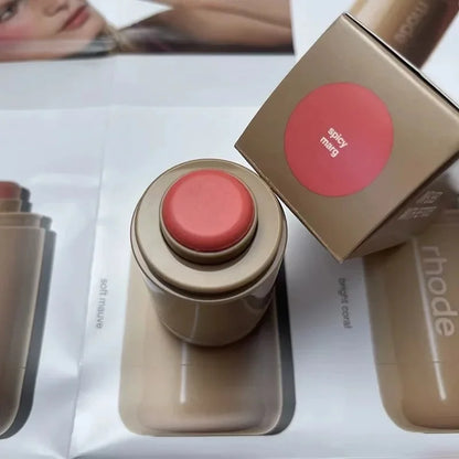 RHODE Barra de Rubor de Bolsillo Brillo Labial y Barra Hidratante para Mejillas Polvo Rouge Natural Rubor Crema Labial Mejillas Color Fácil de Aplicar