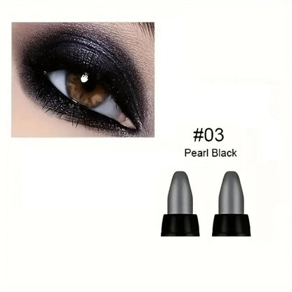 16 colores de delineadores metálicos en lápiz, con colores brillantes, maquillaje resistente al agua y de larga duración para los ojos