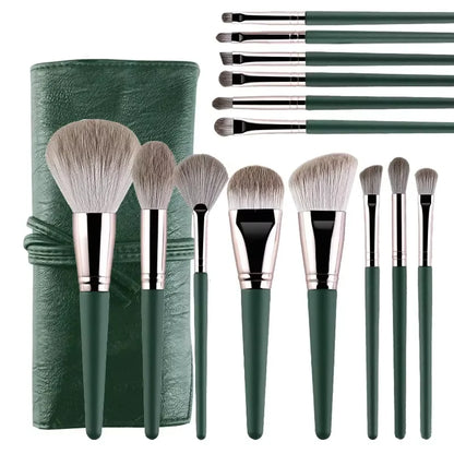 14 piezas de brochas de maquillaje suaves y esponjosas, herramientas cosméticas, polvo, sombra de ojos, base, rubor, para difuminar, brocha de belleza para maquillaje