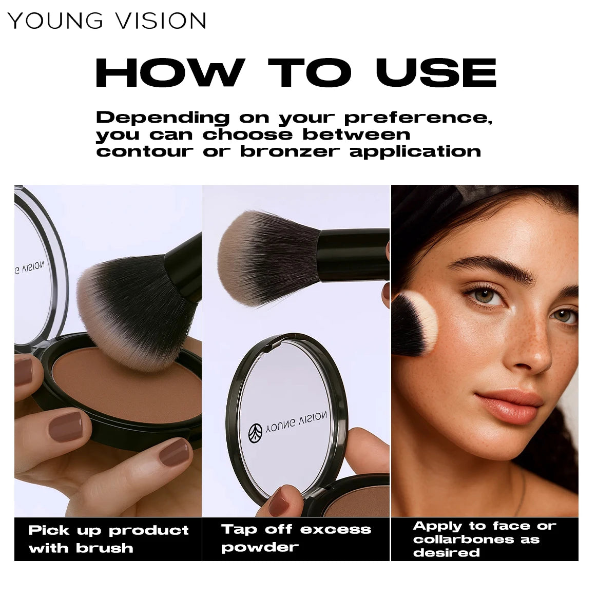 Polvo Bronceador Mate Sedoso para Fijar Maquillaje, Contorno Facial, Larga Duración, Corrector 3D, Paleta de Sombras para Contorno Profundo de Nariz