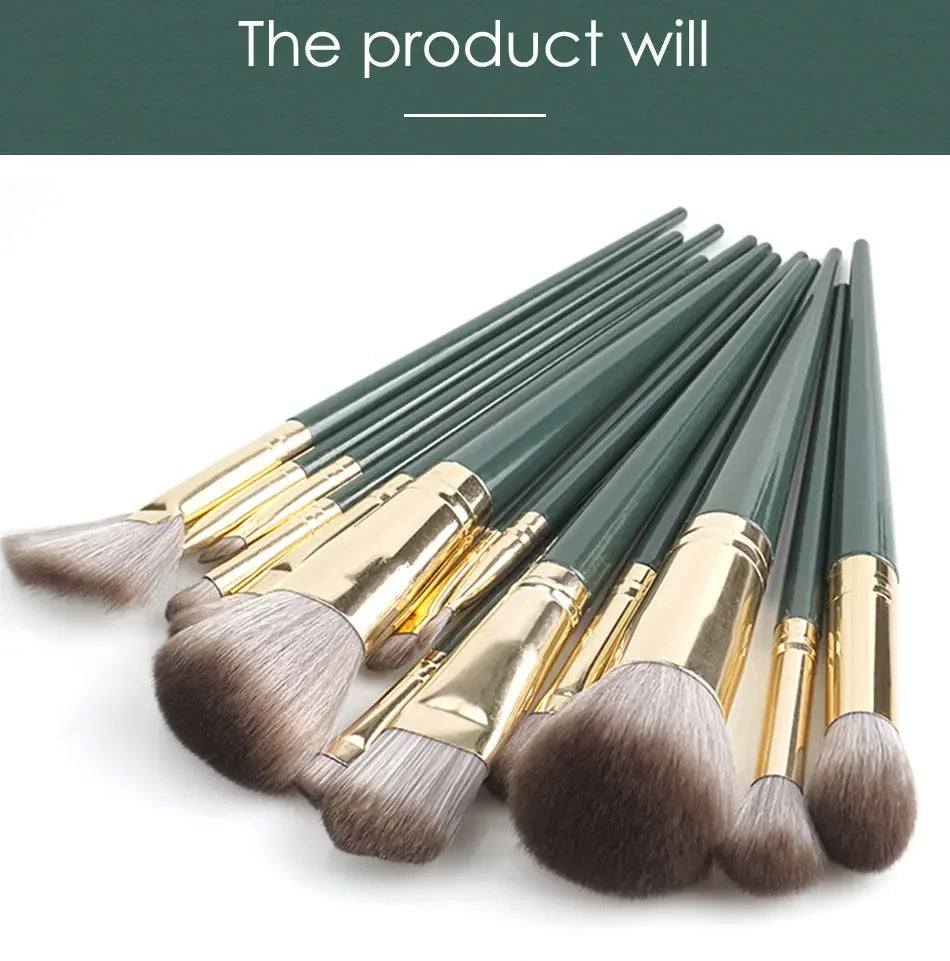 14 piezas de brochas de maquillaje suaves y esponjosas, herramientas cosméticas, polvo, sombra de ojos, base, rubor, para difuminar, brocha de belleza para maquillaje