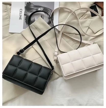 Bolso de Hombro para Mujer de Marca de Moda, Pequeño, de Cuero PU, Bandolera Femenina, Tendencia Clásica, Bolso de Mano para Mujer