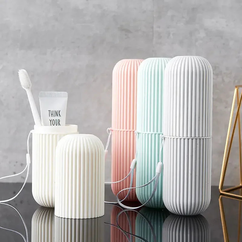 Estuche protector portátil para pasta de dientes y cepillo de dientes, caja de almacenamiento para viajes y camping, protege el cepillo de dientes y la pasta de dientes de la suciedad y los daños