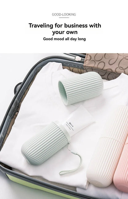 Estuche protector portátil para pasta de dientes y cepillo de dientes, caja de almacenamiento para viajes y camping, protege el cepillo de dientes y la pasta de dientes de la suciedad y los daños