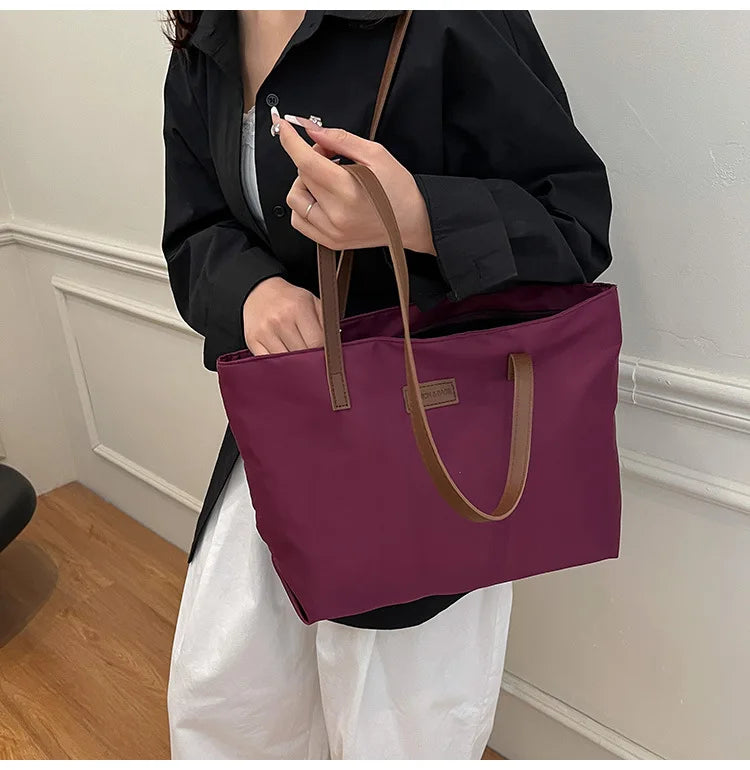 Bolsa casual para Casual para mujer tela Oxford, al hombro, ideal para usar en el colegio para tu compu aprueba de agua, gran capacidad para meter todo lo que ocupas en el día a día