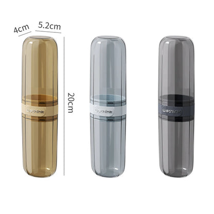 Estuche protector portátil para pasta de dientes y cepillo de dientes, caja de almacenamiento para viajes y camping, protege el cepillo de dientes y la pasta de dientes de la suciedad y los daños