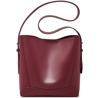 FOXER 2026 New Women's Bucket Bag Split Leather Large Capacity Tote Bag Female Crossbody Bag Commuter Shoulder Bag