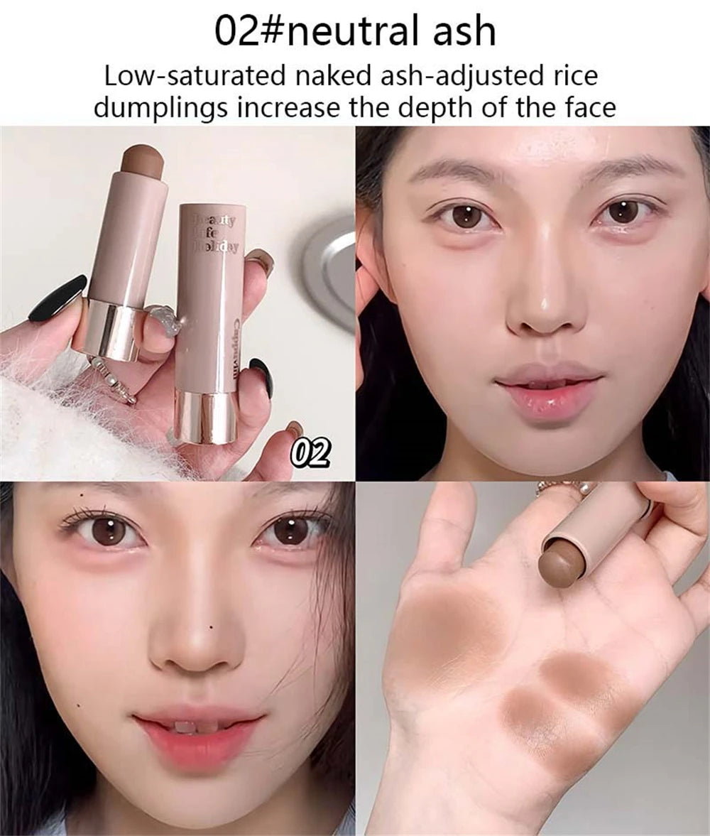 Barras de Contorno de Corrector Mate Hidratante Suave Duradero Sombra 3D de Nariz Resistente al Agua Iluminar el Rostro Destacar Contorno Maquillaje