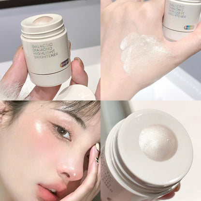 Líquido Iluminador de Diamante Perlado Destacado Brillo Intenso Cuerpo Completo Resplandor Contorno Facial Iluminador de Larga Duración