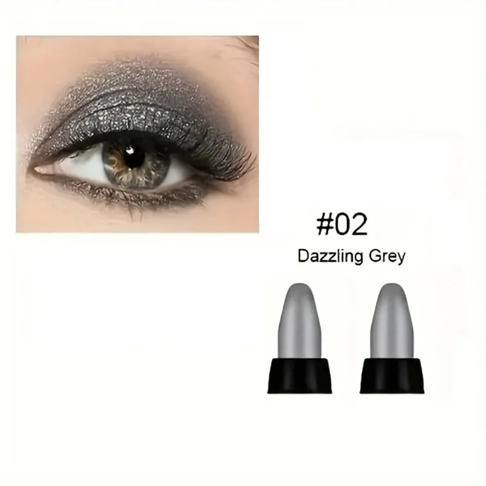 16 colores de delineadores metálicos en lápiz, con colores brillantes, maquillaje resistente al agua y de larga duración para los ojos