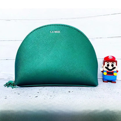 Bolsa de viaje portátil, bolso de mano, bolsa de almacenamiento de lápiz labial LA MER, azul marino, textura luminosa misteriosa,