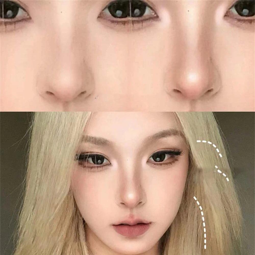 Barras de Contorno de Corrector Mate Hidratante Suave Duradero Sombra 3D de Nariz Resistente al Agua Iluminar el Rostro Destacar Contorno Maquillaje