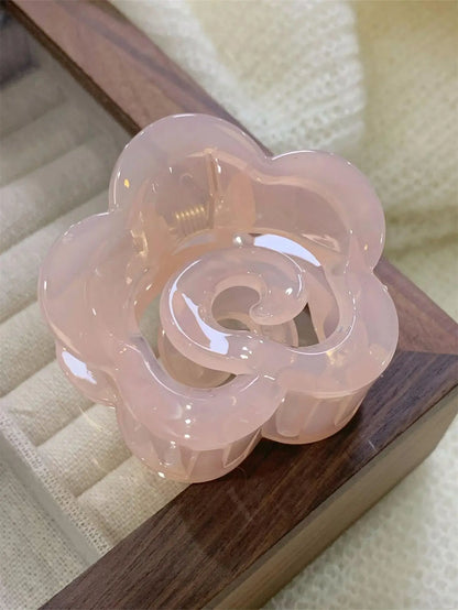 3 hair grab Sweet Jelly camellia grab clip Back of head Flower Shark clip Premium hair accessories