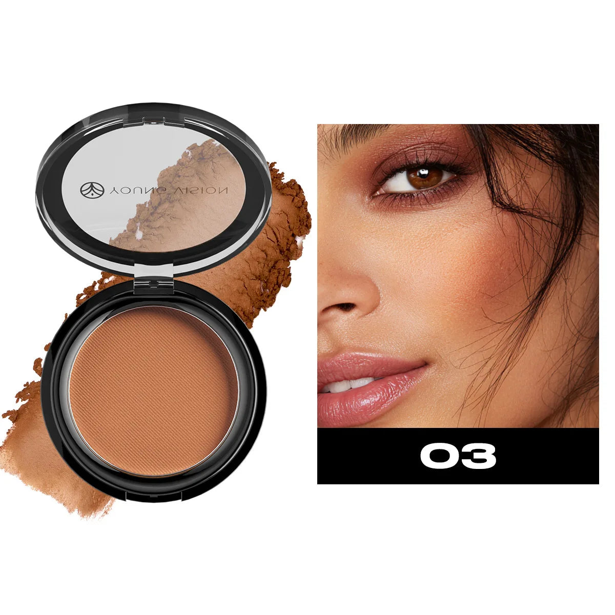 Polvo Bronceador Mate Sedoso para Fijar Maquillaje, Contorno Facial, Larga Duración, Corrector 3D, Paleta de Sombras para Contorno Profundo de Nariz