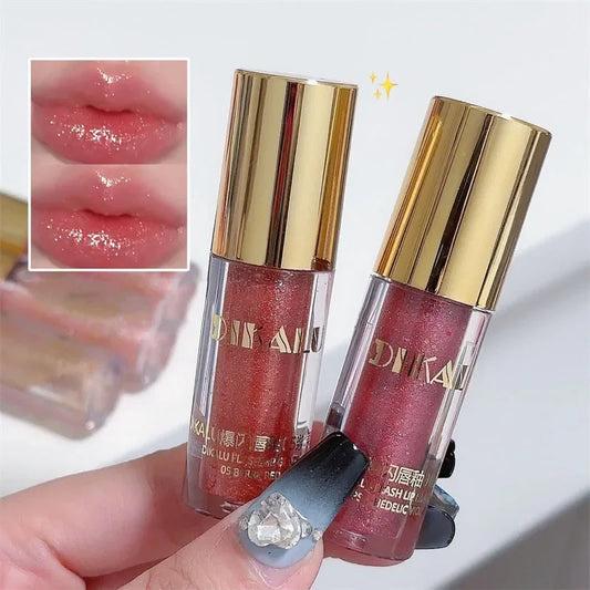 Brillo de Labios con Purpurina Diamante a Prueba de Agua 5 Colores Brillo de Labios Líquido con Purpurina Centelleante Brillo de Labios con Perla Diamante Maquillaje de Labios Sexy