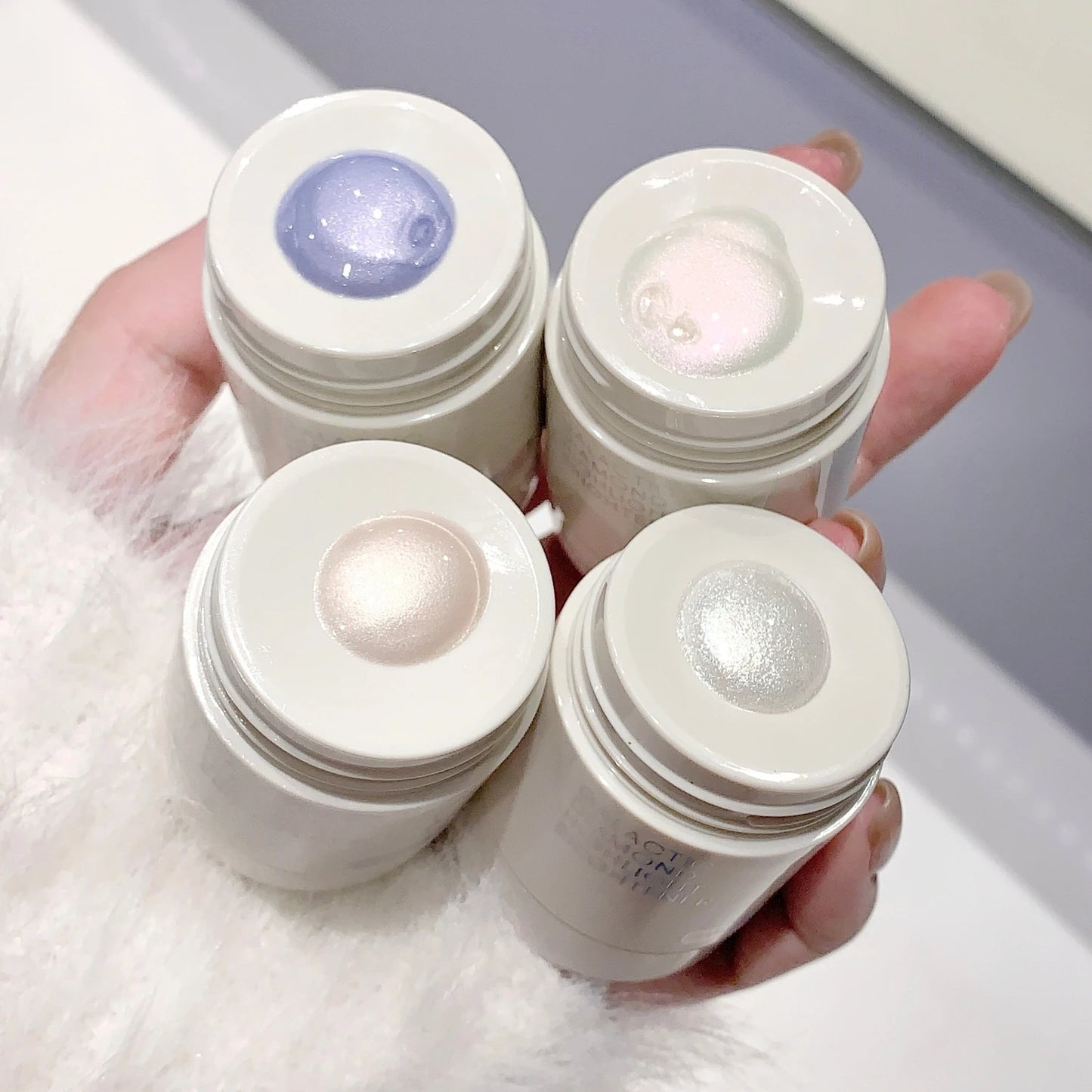Líquido Iluminador de Diamante Perlado Destacado Brillo Intenso Cuerpo Completo Resplandor Contorno Facial Iluminador de Larga Duración