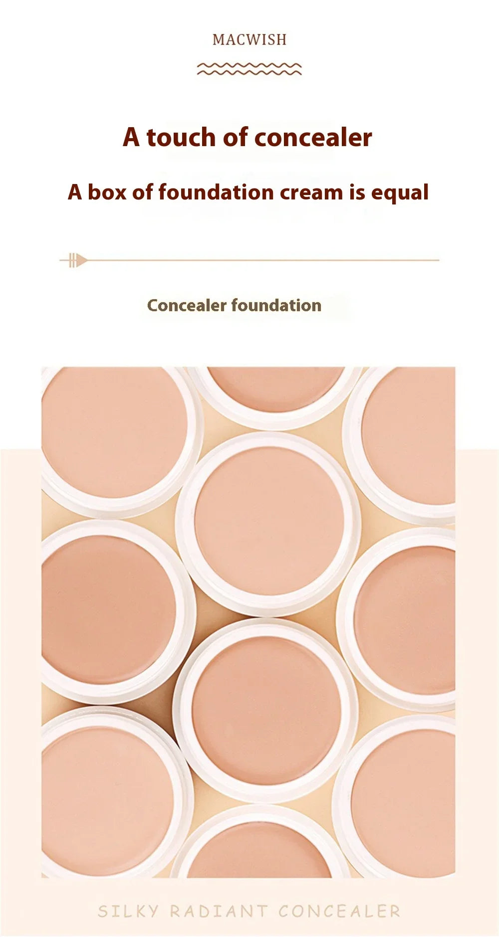 Corrector de Alta Cobertura Cubrir Antiojeras Pecas Base de Maquillaje Duradera a Prueba de Agua BB Cream para el Rostro