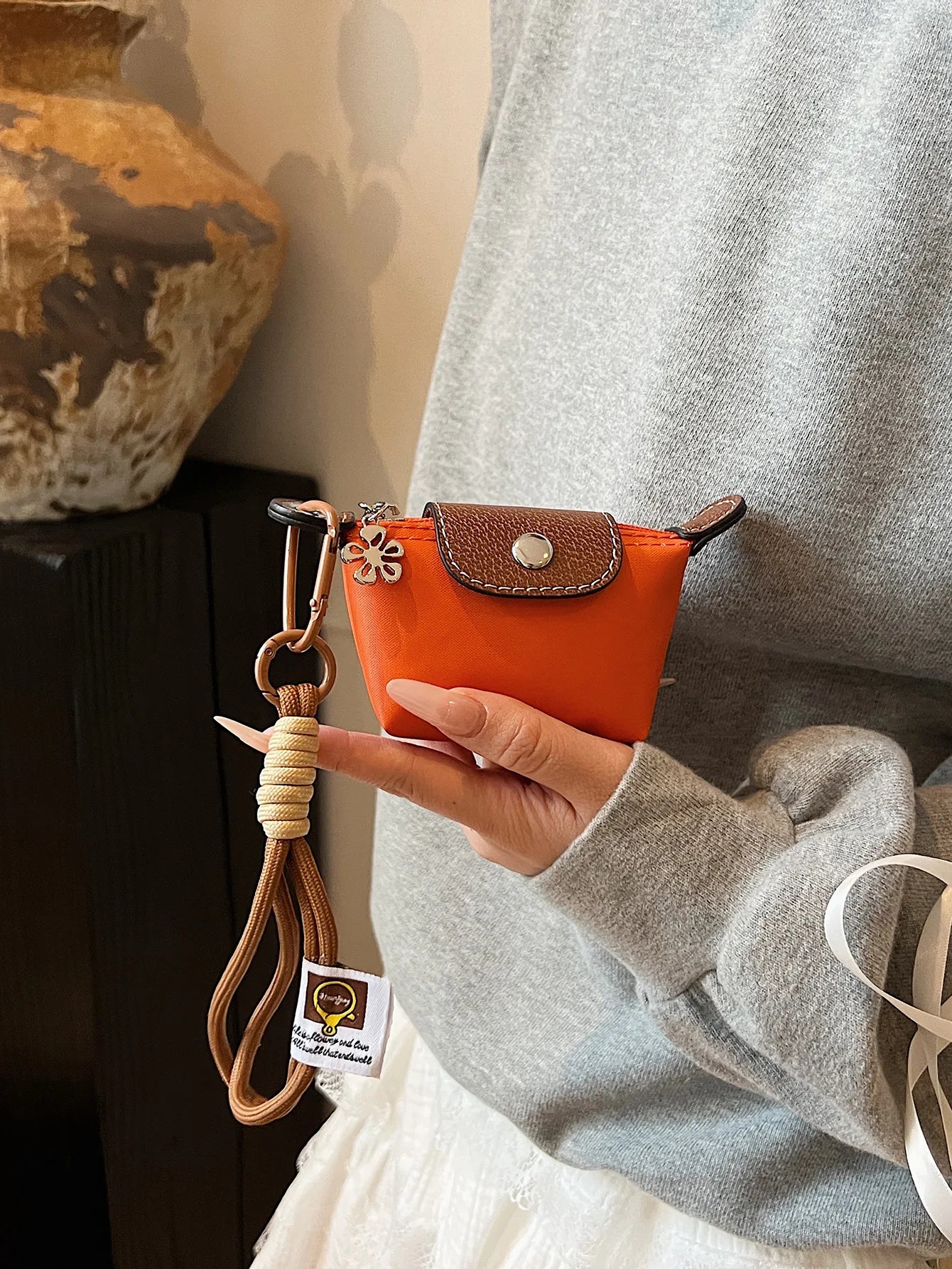 Bolso Monedero Mini de Moda Exquisito de Venta Caliente, Color Sólido Simple, Estilo Coreano, Bolsa de Maquillaje de Almacenamiento para Mujeres,
