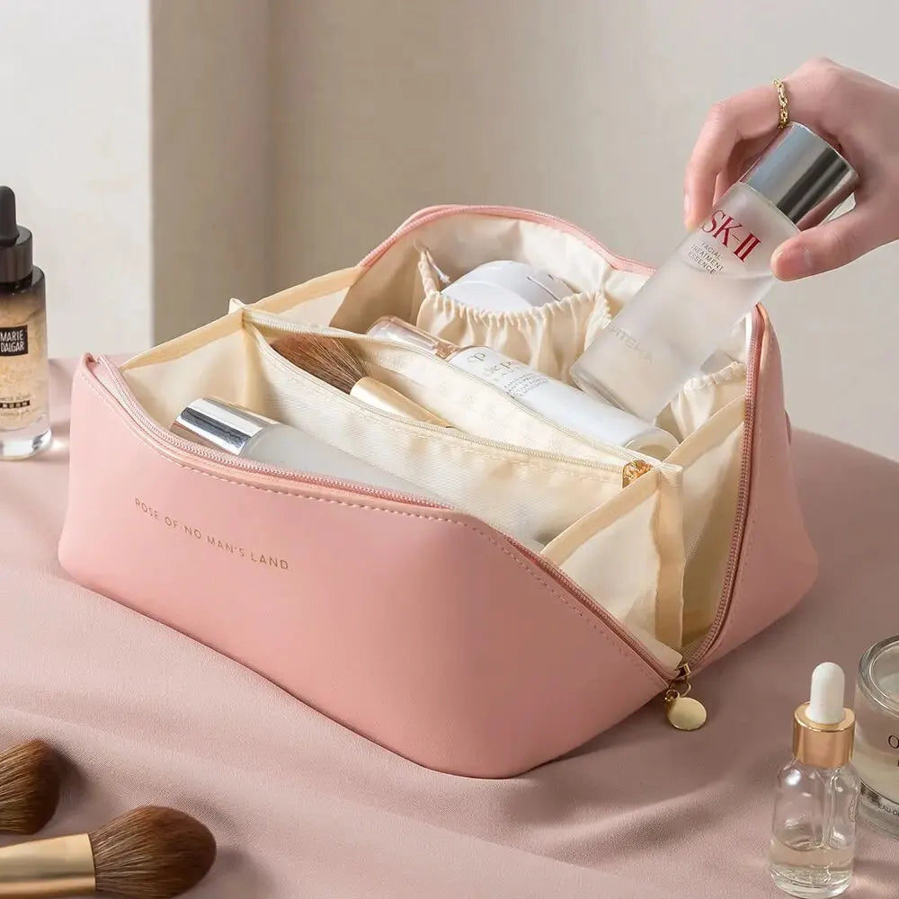 Organizador de Maquillaje Bolsa de Artículos de Tocador Femenina Estuche de Maquillaje Bolsa de Almacenamiento, Bolsa de Cosméticos, Bolsa Organizadora para Viaje con Cremallera