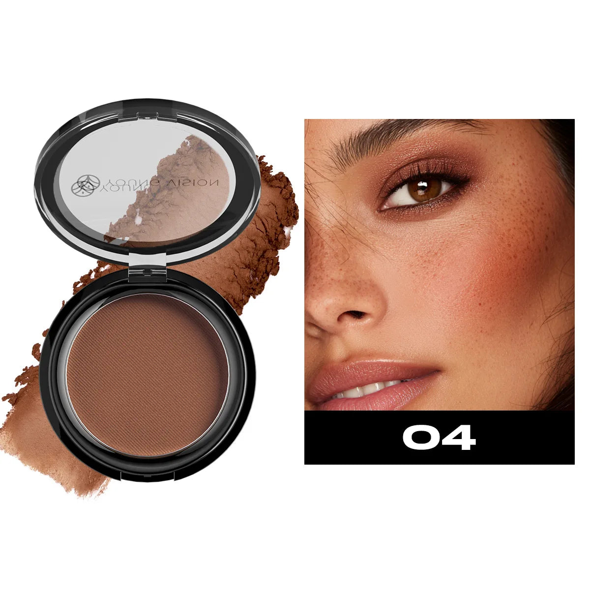Polvo Bronceador Mate Sedoso para Fijar Maquillaje, Contorno Facial, Larga Duración, Corrector 3D, Paleta de Sombras para Contorno Profundo de Nariz