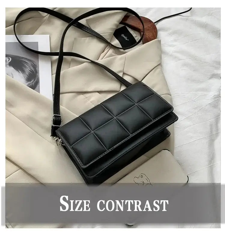 Bolso de Hombro para Mujer de Marca de Moda, Pequeño, de Cuero PU, Bandolera Femenina, Tendencia Clásica, Bolso de Mano para Mujer