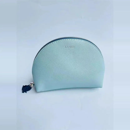 Bolsa de viaje portátil, bolso de mano, bolsa de almacenamiento de lápiz labial LA MER, azul marino, textura luminosa misteriosa,