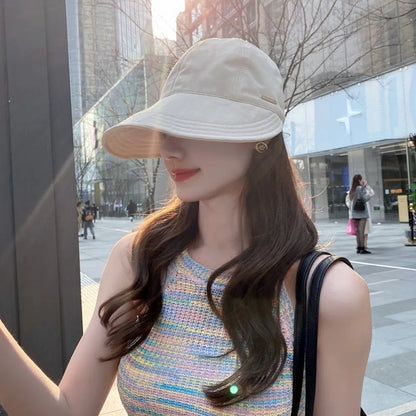 Sombrero de sol plegable de ala ancha Gorras ajustables con cordón para hombres y mujeres Sombreros de playa de verano Viseras de secado rápido Gorra de pescadora