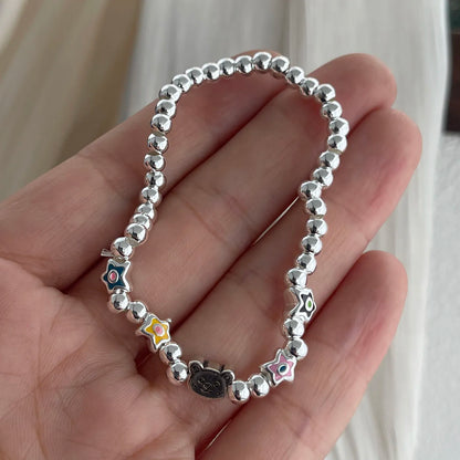 925 Sterling Silver Bracelets for Women Men Accessories Trend Vintage Beads Chain Pendant Party Jewelry Gift