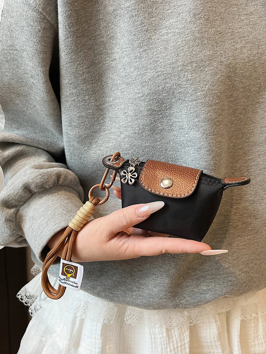 Bolso Monedero Mini de Moda Exquisito de Venta Caliente, Color Sólido Simple, Estilo Coreano, Bolsa de Maquillaje de Almacenamiento para Mujeres,