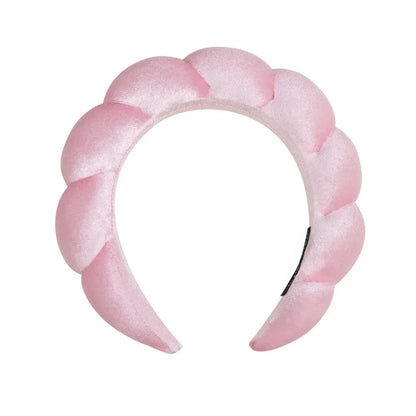 Sponge Spa Headband Velvet Washing Face Wide Padded Headband Skin Care Makeup Removal Shower for Women Girls Hair Accessories
