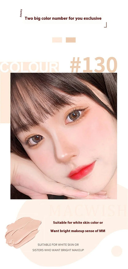 Corrector de Alta Cobertura Cubrir Antiojeras Pecas Base de Maquillaje Duradera a Prueba de Agua BB Cream para el Rostro