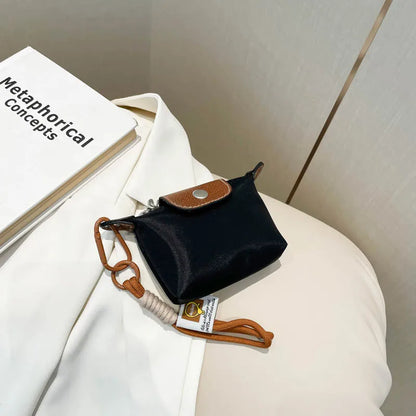 Bolso Monedero Mini de Moda Exquisito de Venta Caliente, Color Sólido Simple, Estilo Coreano, Bolsa de Maquillaje de Almacenamiento para Mujeres,