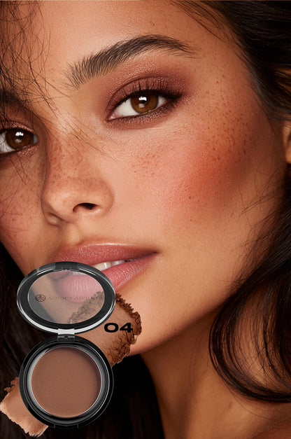 Polvo Bronceador Mate Sedoso para Fijar Maquillaje, Contorno Facial, Larga Duración, Corrector 3D, Paleta de Sombras para Contorno Profundo de Nariz