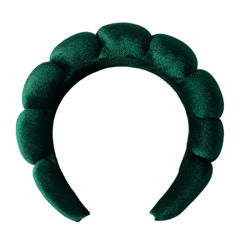Sponge Spa Headband Velvet Washing Face Wide Padded Headband Skin Care Makeup Removal Shower for Women Girls Hair Accessories